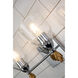 Fun Finial 2 Light 15 inch Polished Chrome Vanity Light Wall Light in Polished Chrome with Gold